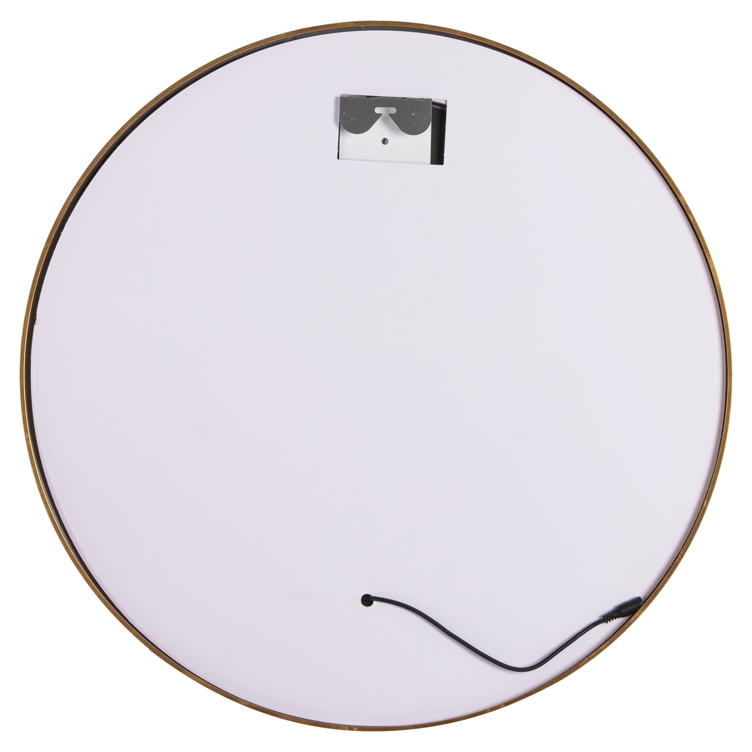 WALL MIRROR ROUNDER HM4503.30 ALUMINUM FRAME IN GOLDEN-LED LIGHTING Φ80cm.