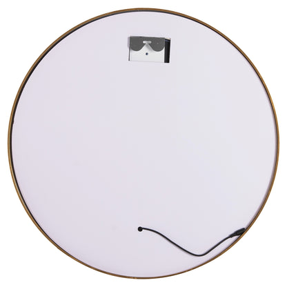 WALL MIRROR ROUNDER HM4503.30 ALUMINUM FRAME IN GOLDEN-LED LIGHTING Φ80cm.
