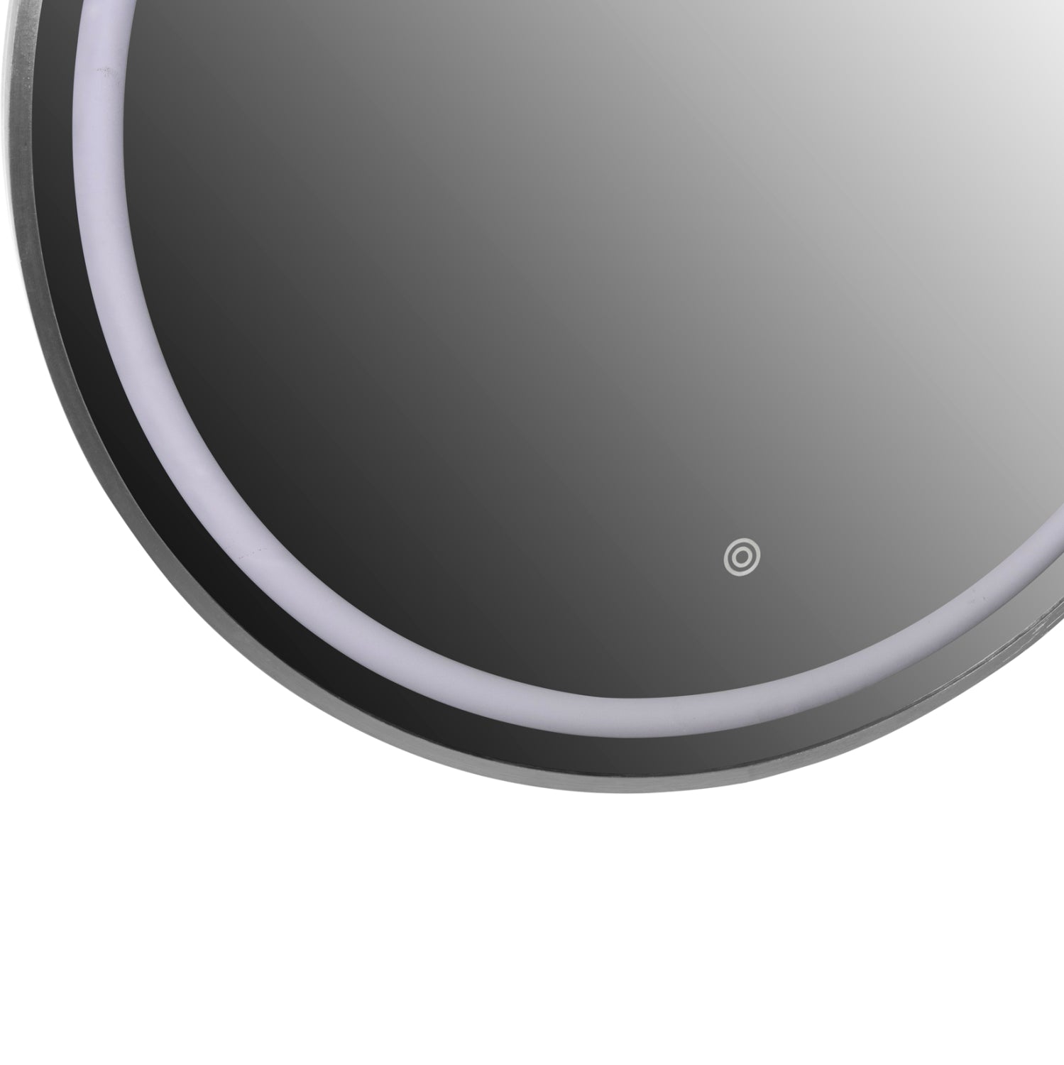 WALL MIRROR ROUNDER HM4503.40 ALUMINUM FRAME IN SILVER-LED LIGHTING Φ80cm.