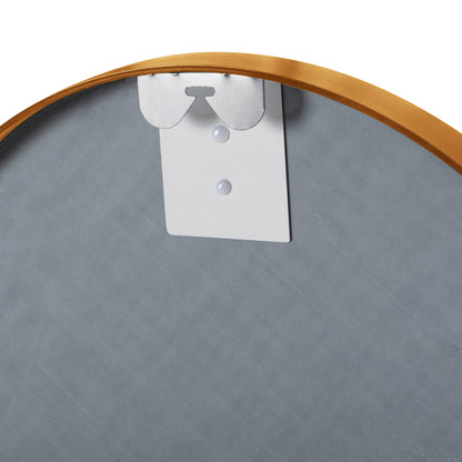 WALL MIRROR ROUND HM9582.30 ALUMINUM FRAME IN GOLD Φ50x3 cm.