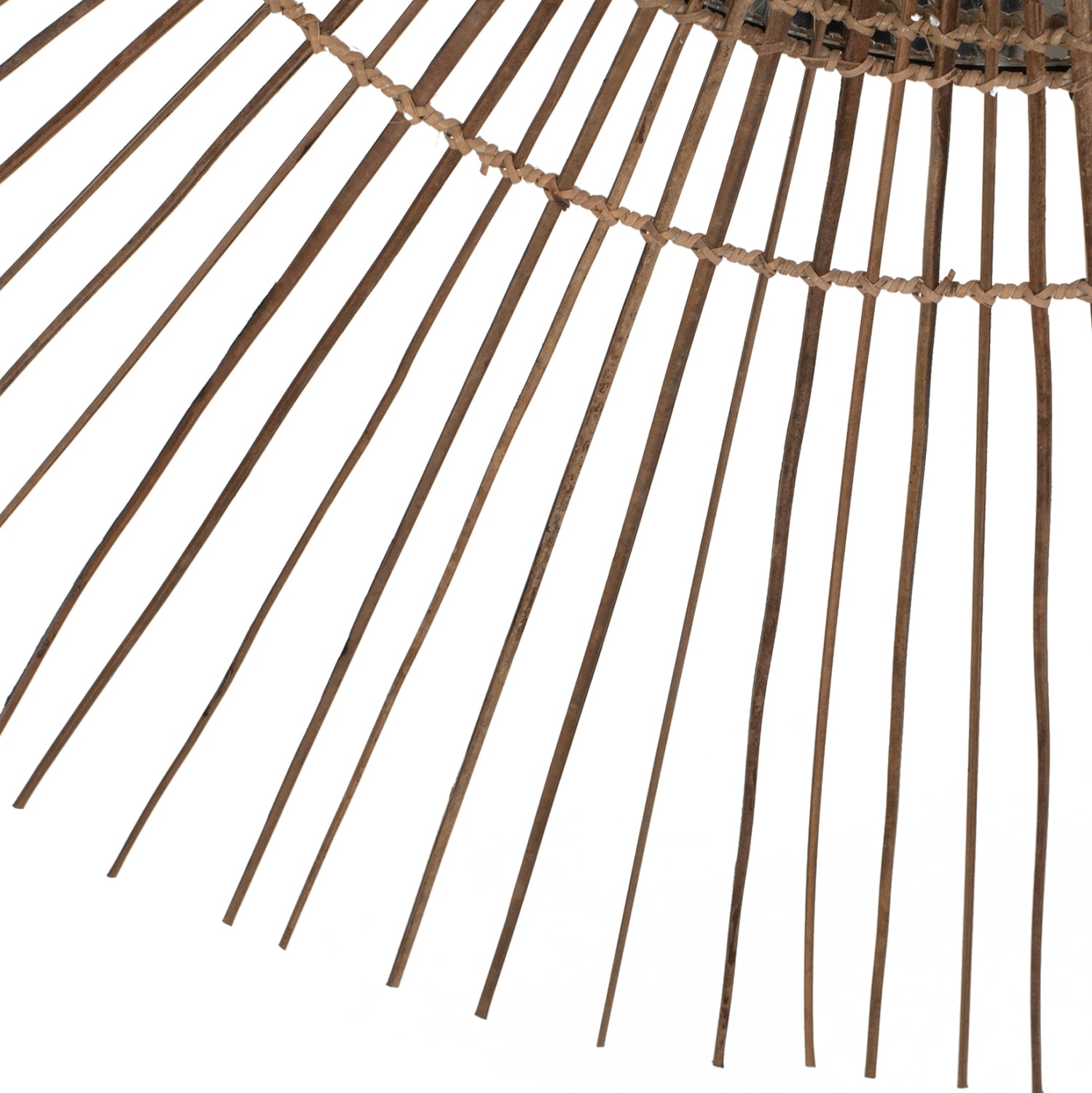 MIRROR ROUND WITH COCONUT STICKS FRAME IN NATURAL COLOR 120x4x120Hcm.HM7732