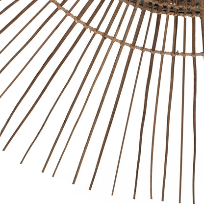 MIRROR ROUND WITH COCONUT STICKS FRAME IN NATURAL COLOR 120x4x120Hcm.HM7732