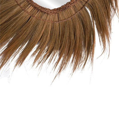 MIRROR ROUND WITH BANANA BARK FIBER FRAME IN NATURAL COLOR 130x4x130Hcm.HM7734