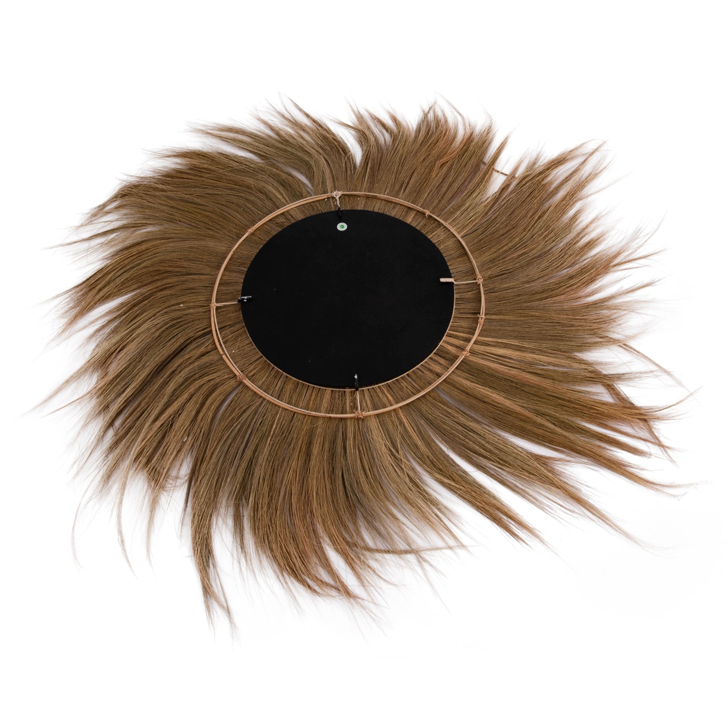 MIRROR ROUND WITH BANANA BARK FIBER FRAME IN NATURAL COLOR 130x4x130Hcm.HM7734