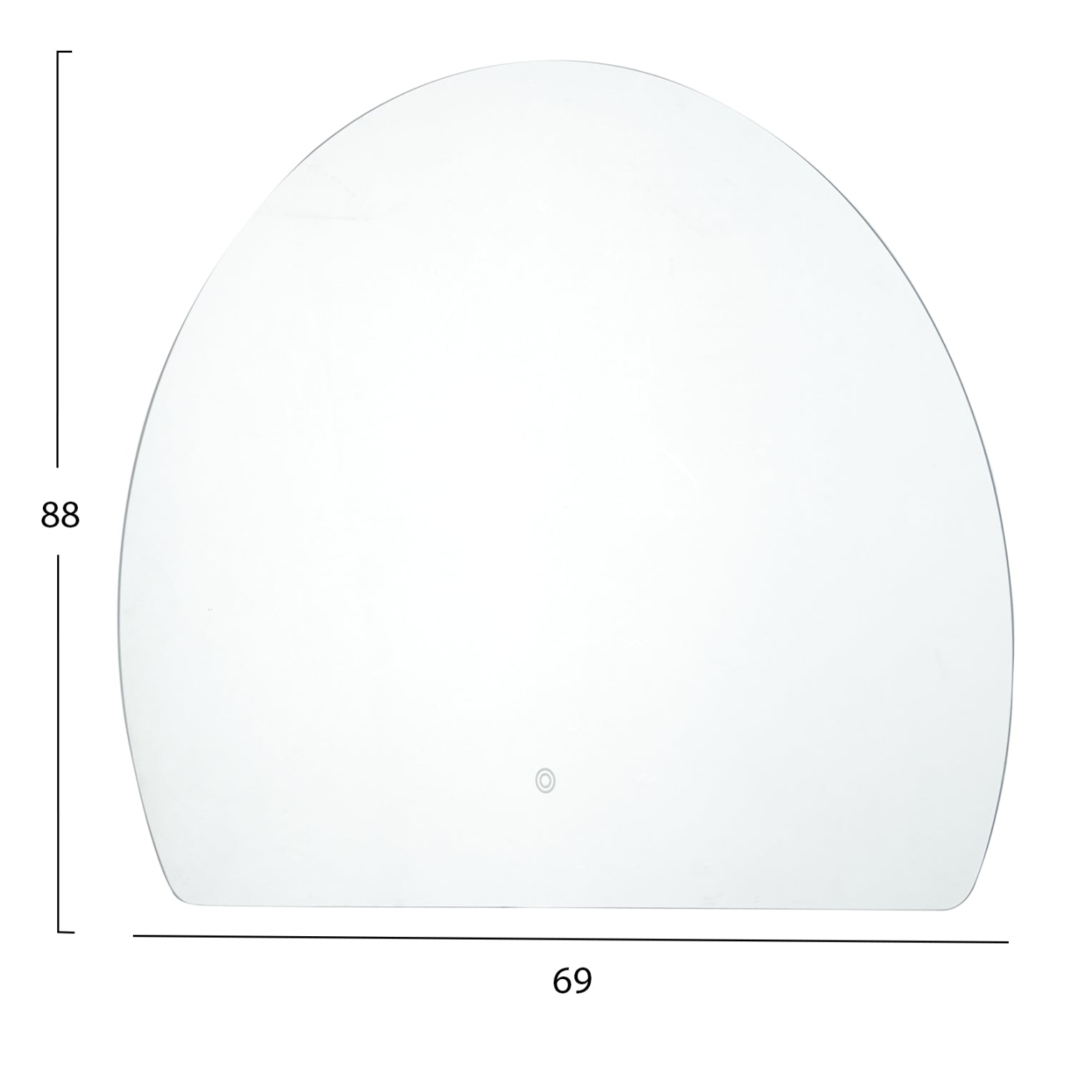 WALL MIRROR SERIES TORCH HM4491 NO FRAME-LED BACKLIGHTING 89x69Hcm.