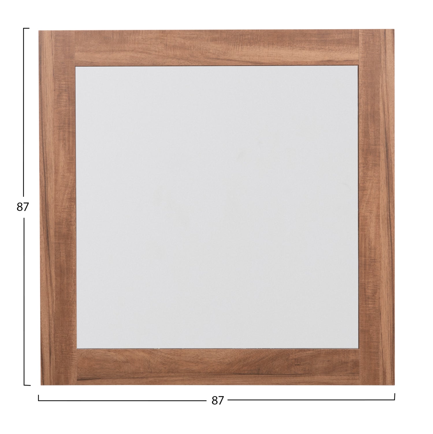 WALL MIRROR SQUARE SERIES HARRY HM4485.01 MELAMINE IN NATURAL WOOD COLOR 87x2(thickness)x87cm.