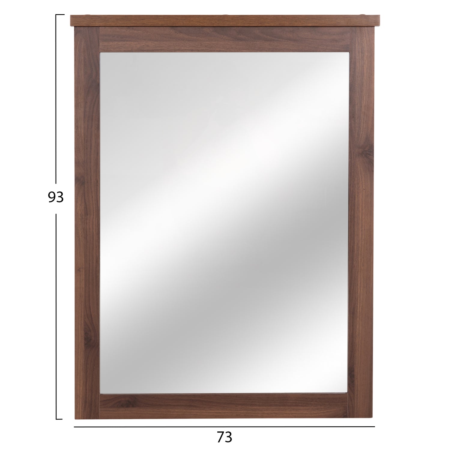 MIRROR CARYS HM314.11 MELAMINE IN WALNUT 73x4(thickness)x93Hcm.