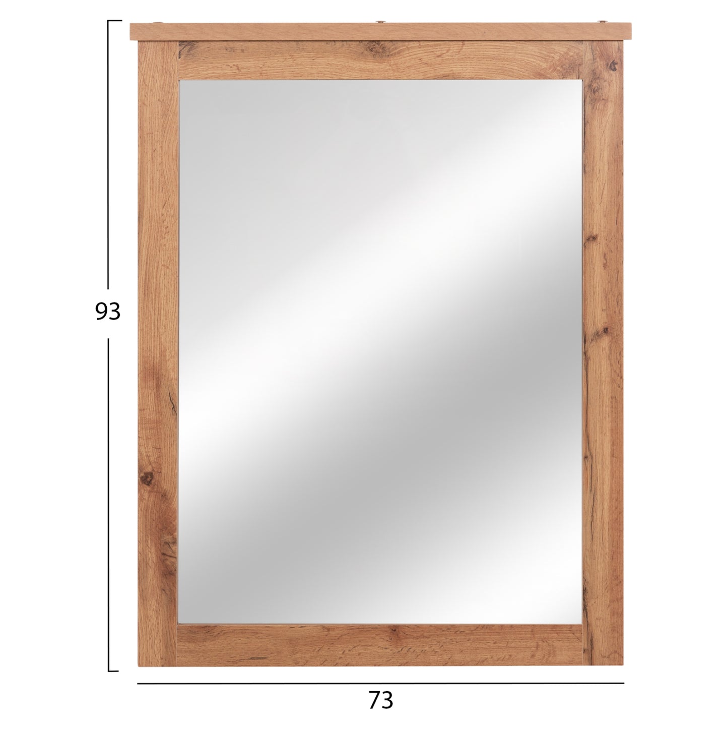 MIRROR CARYS HM314.12 MELAMINE IN NATURAL WOOD COLOR 73x4(thickness)x93Hcm.