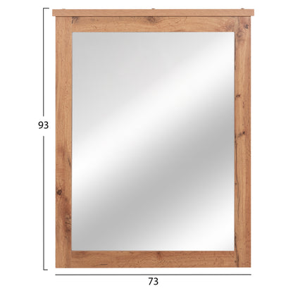 MIRROR CARYS HM314.12 MELAMINE IN NATURAL WOOD COLOR 73x4(thickness)x93Hcm.