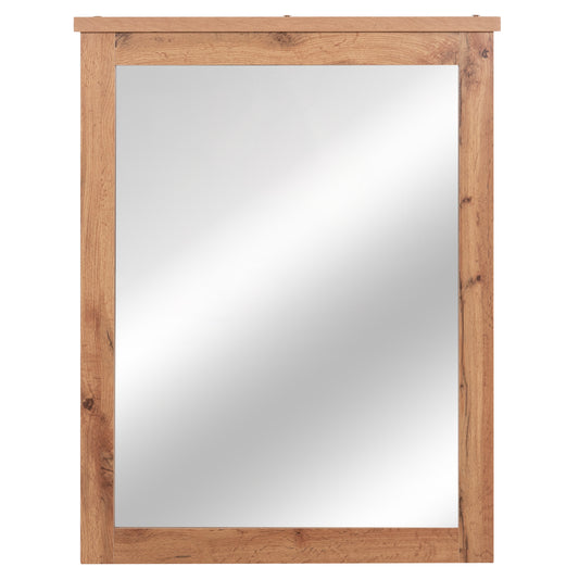 MIRROR CARYS HM314.12 MELAMINE IN NATURAL WOOD COLOR 73x4(thickness)x93Hcm.