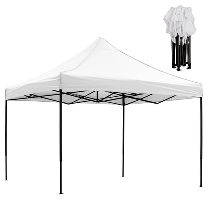 GAZEBO MATTHEW HM6310 FOLDABLE-METAL BLACK FRAME-WHITE SHADE 3x3x3.10Hm