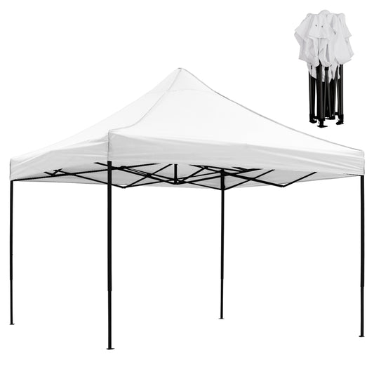 GAZEBO MATTHEW HM6310 FOLDABLE-METAL BLACK FRAME-WHITE SHADE 3x3x3.10Hm