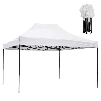 GAZEBO MATTHEW HM6311 FOLDABLE-METAL BLACK FRAME-WHITE SHADE 3x4.5x3.10Hm