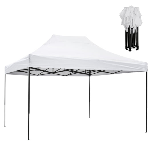 GAZEBO MATTHEW HM6311 FOLDABLE-METAL BLACK FRAME-WHITE SHADE 3x4.5x3.10Hm