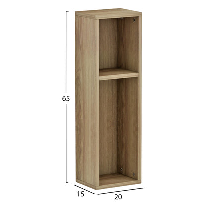 WALL BEDSIDE STAND BONEN HM9070.11 MELAMINE IN NATURAL 20x15x65Hcm.