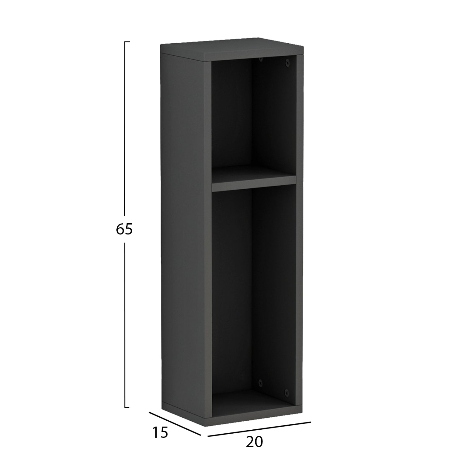 WALL BEDSIDE STAND BONEN HM9070.20 MELAMINE IN GREY 20x15x65Hcm.