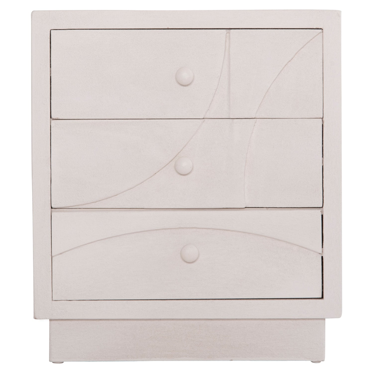 NIGHTSTAND SERIES SANTORINI HM18047 MDF IN OFF-WHITE COLOR-3 DRAWERS 48x38x55.5Hcm.