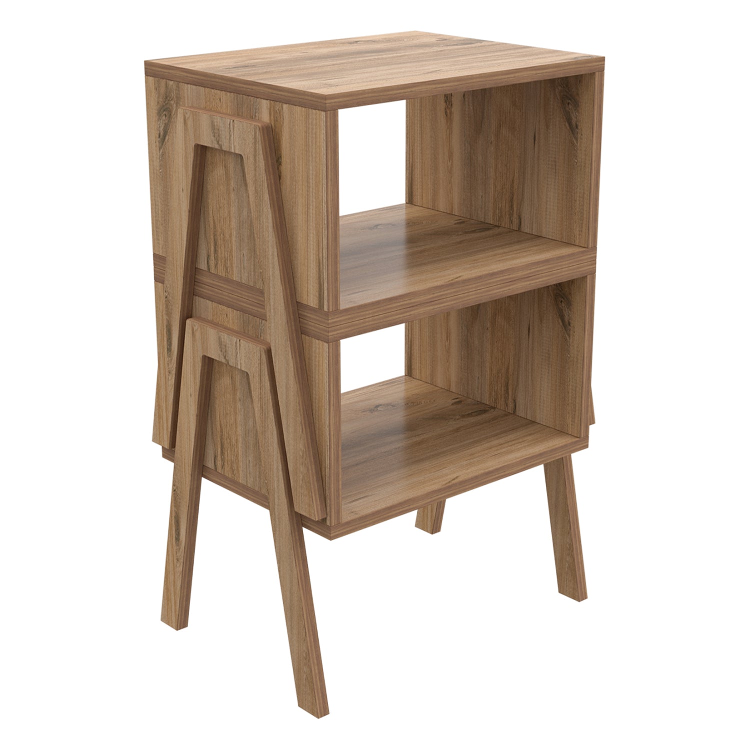 BEDSIDE STAND JAKE HM18182.04 MELAMINE IN NATURAL WOOD COLOR 48x35x49Hcm.
