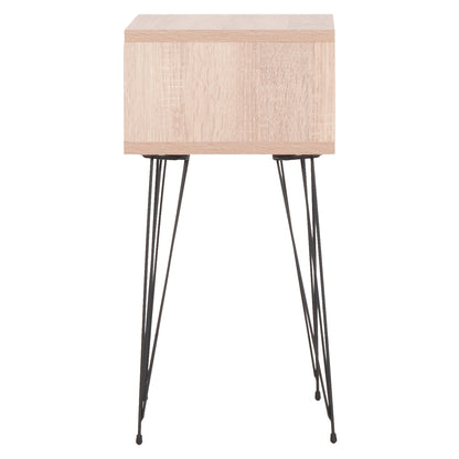BEDSIDE STAND TODD HM18183.03 MELAMINE IN SONAMA-LEGS IN NATURAL WOOD COLOR 46x30x59Hcm.