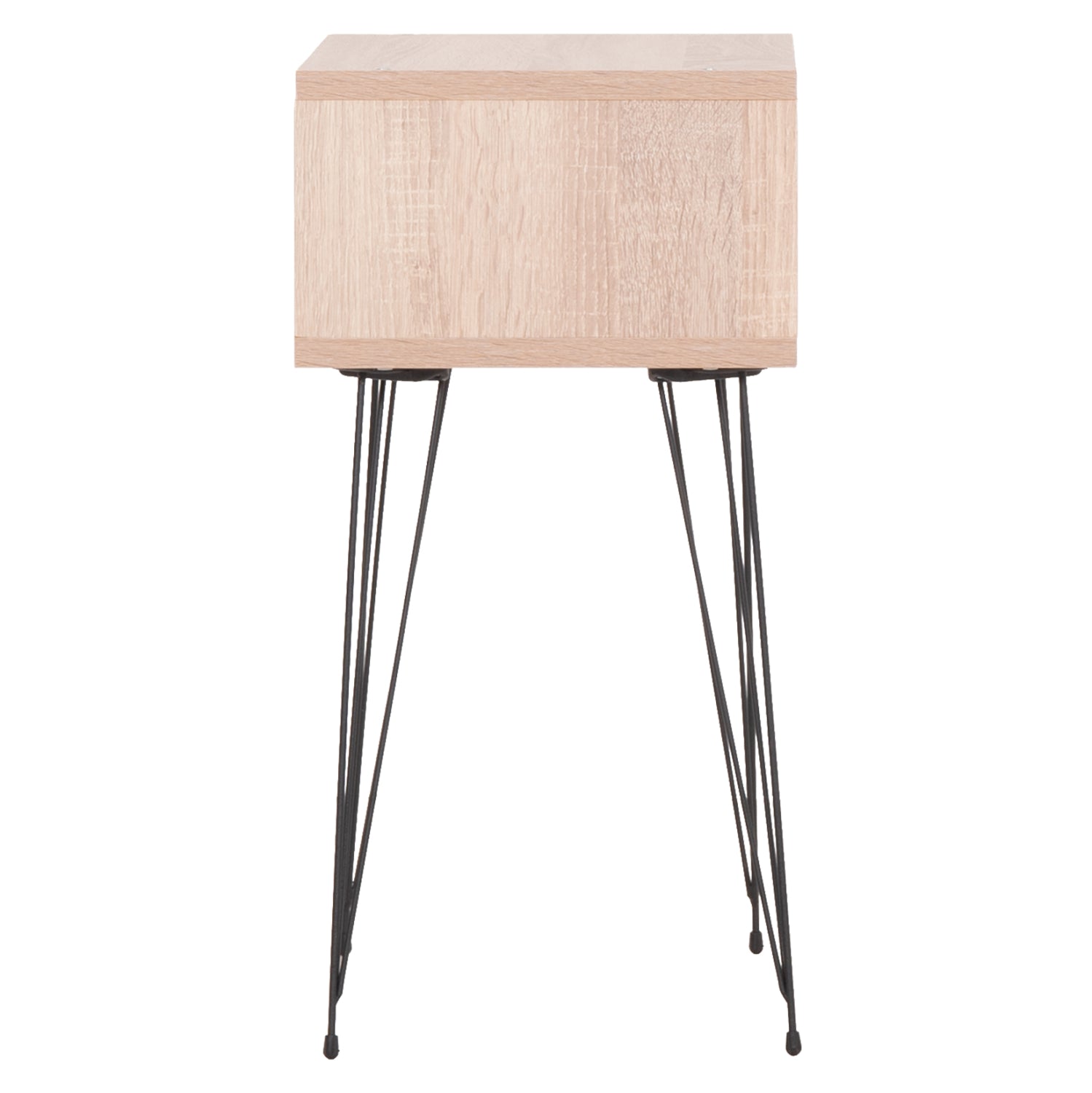 BEDSIDE STAND TODD HM18184.03 MELAMINE IN SONAMA COLOR-METAL LEGS IN BLACK 46x30x59Hcm.