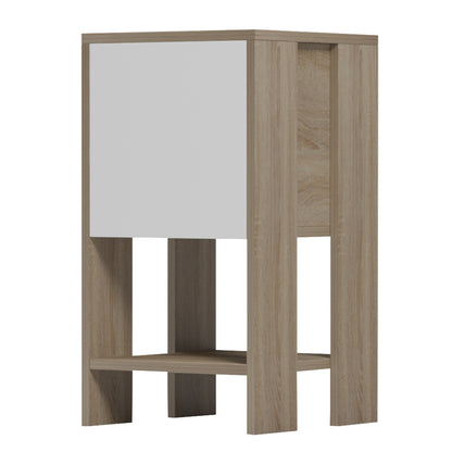 NIGHTSTAND ARGUS HM18378.11 MELAMINE IN WHITE/SONAMA 30x30x55Hcm.
