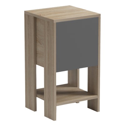 NIGHTSTAND ARGUS HM18378.13 MELAMINE IN SONAMA/GREY 30x30x55Hcm.