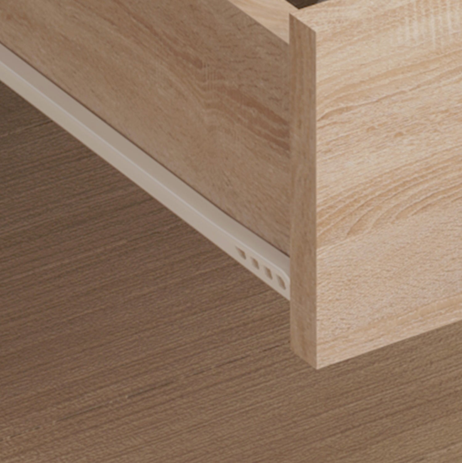 BEDSIDE STAND DINKL HM2472.01 MELAMINE-2 DRAWERS- SONAMA 29,7x29,7x45Hcm.