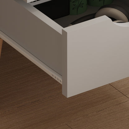 BEDSIDE STAND DINKL HM2472.05 MELAMINE-2 DRAWERS IN SONAMA-GREY 29,7x29,7x45Hcm.