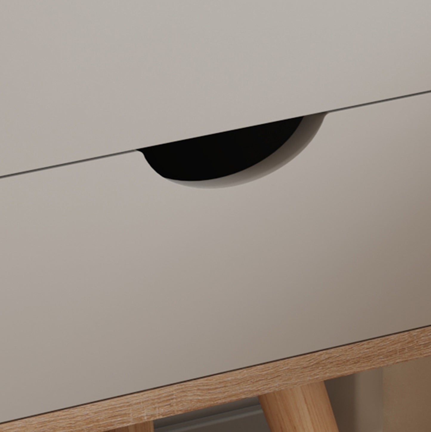 BEDSIDE STAND DINKL HM2472.05 MELAMINE-2 DRAWERS IN SONAMA-GREY 29,7x29,7x45Hcm.