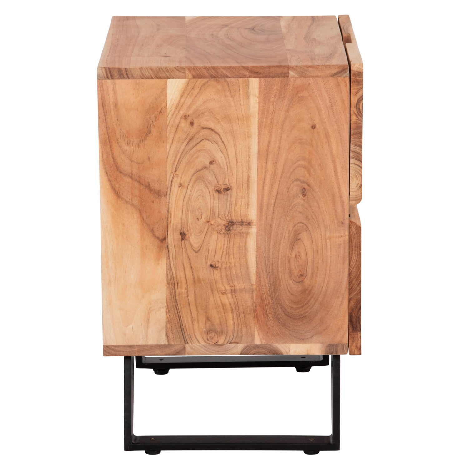 NIGHTSTAND WITH 2 DRAWERS ALICIA HM8360.11 ACACIA WOOD IN NATURAL COLOR 45x35x56Hcm.