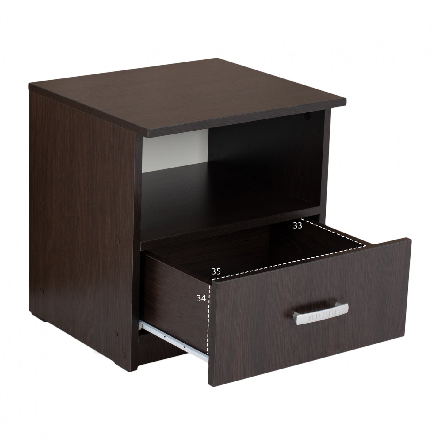 NIGHT STAND WITH DRAWER WENGE HM2431.02 45X40X48 cm.