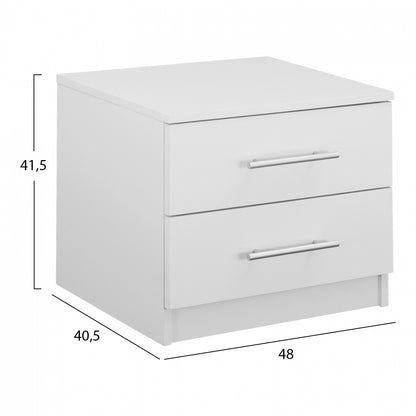 NIGHT STAND HM2220.05 WHITE 48x40,5x41,5 cm.