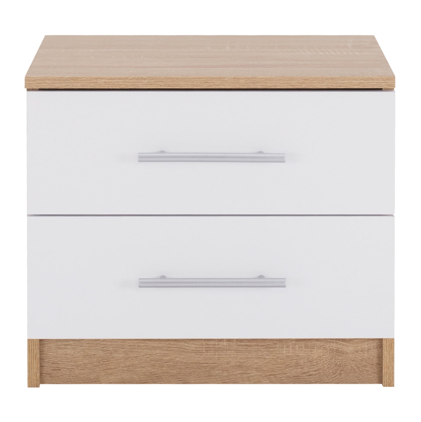 NIGHT STAND HM2220.06 SONAMA-WHITE 48x40,5x41,5 cm.