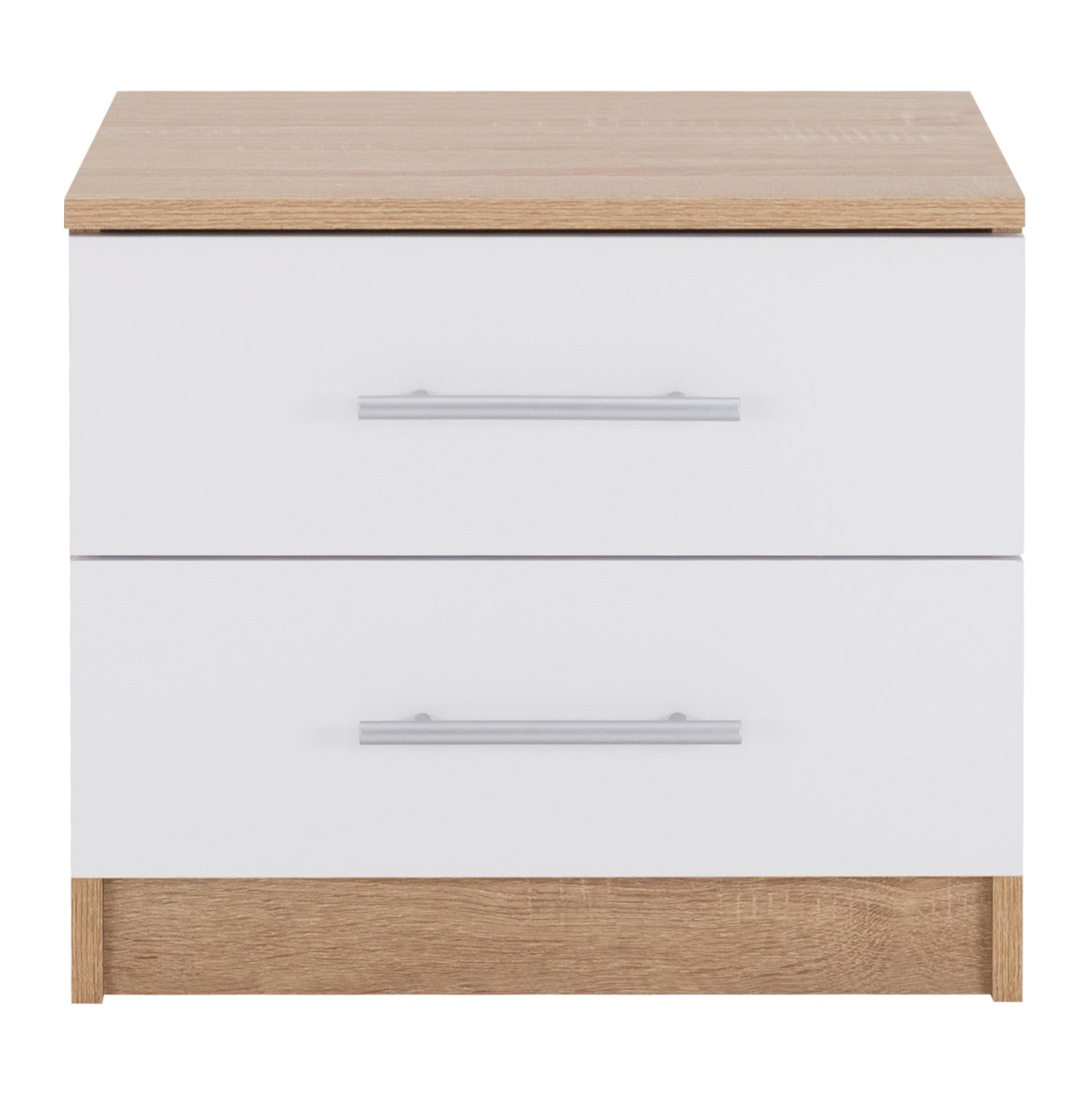 NIGHT STAND HM2220.06 SONAMA-WHITE 48x40,5x41,5 cm.