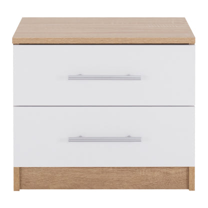 NIGHT STAND HM2220.06 SONAMA-WHITE 48x40,5x41,5 cm.