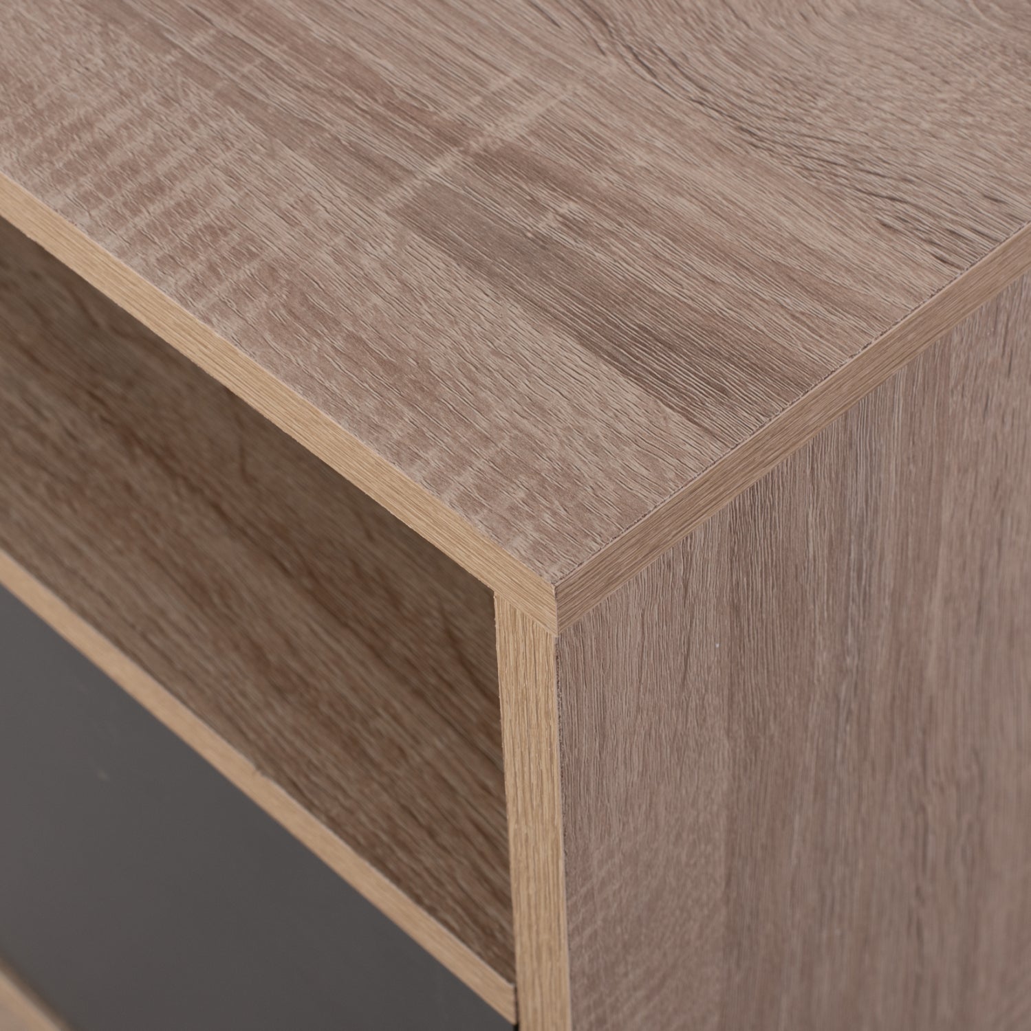 NIGHTSTAND MELAMINE MALORY SONOMA-GREY 40x40x50Hcm.HM2205.04