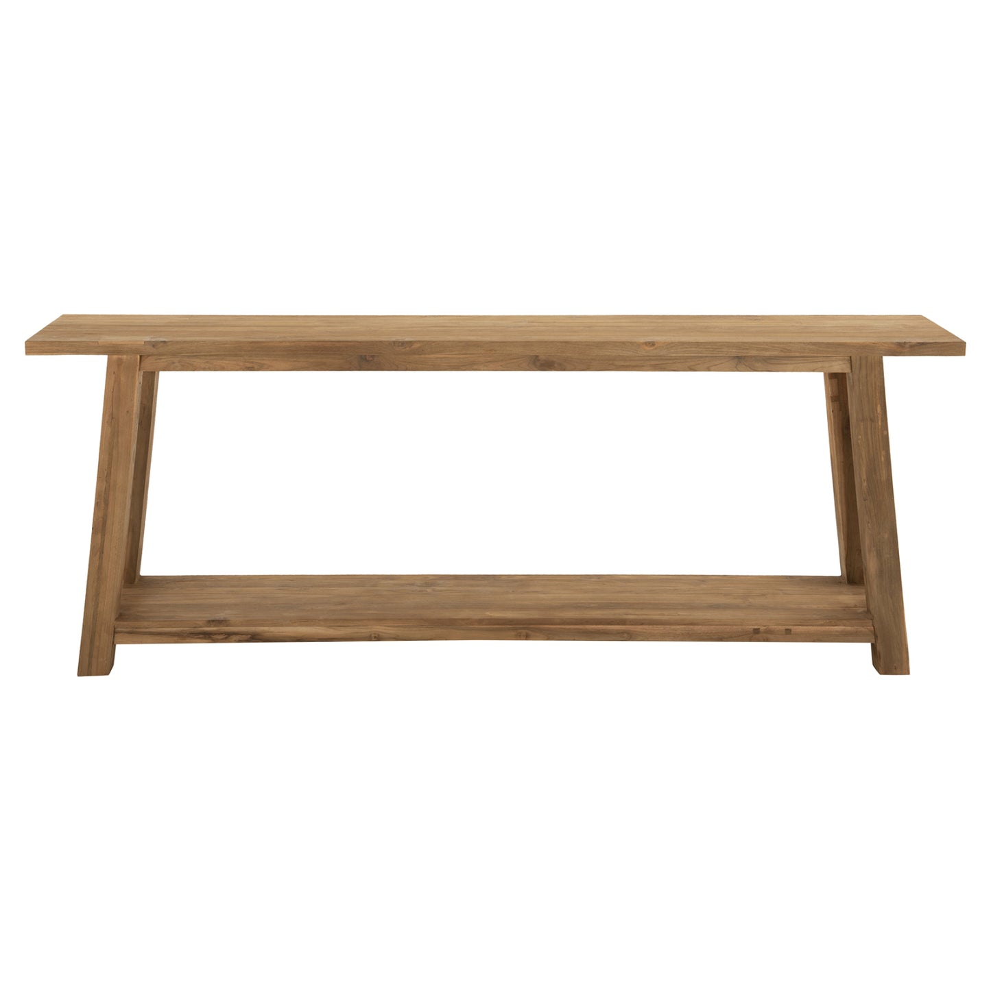 CONSOLE NO DRAWER HM9554 MADE OF RECYCLED TEAK WOOD 240x45x91Hcm.