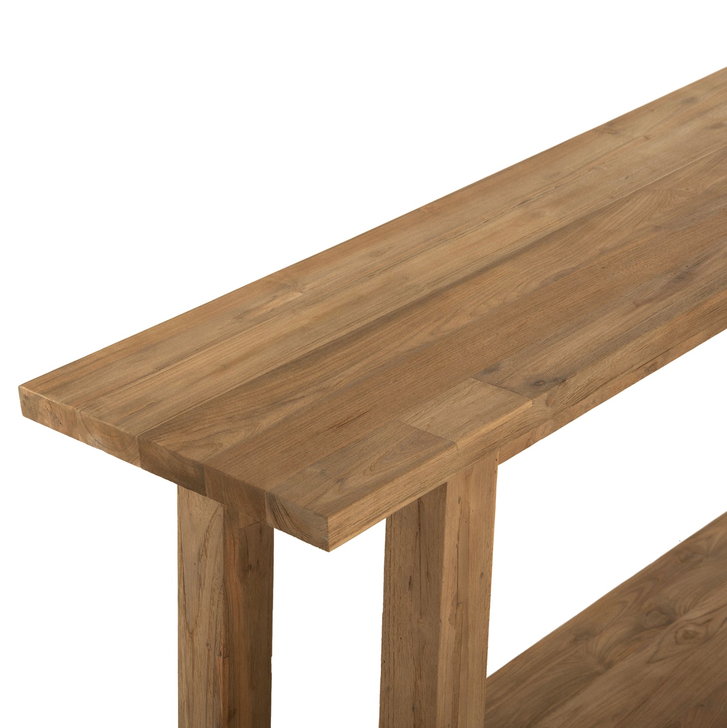 CONSOLE NO DRAWER HM9554 MADE OF RECYCLED TEAK WOOD 240x45x91Hcm.