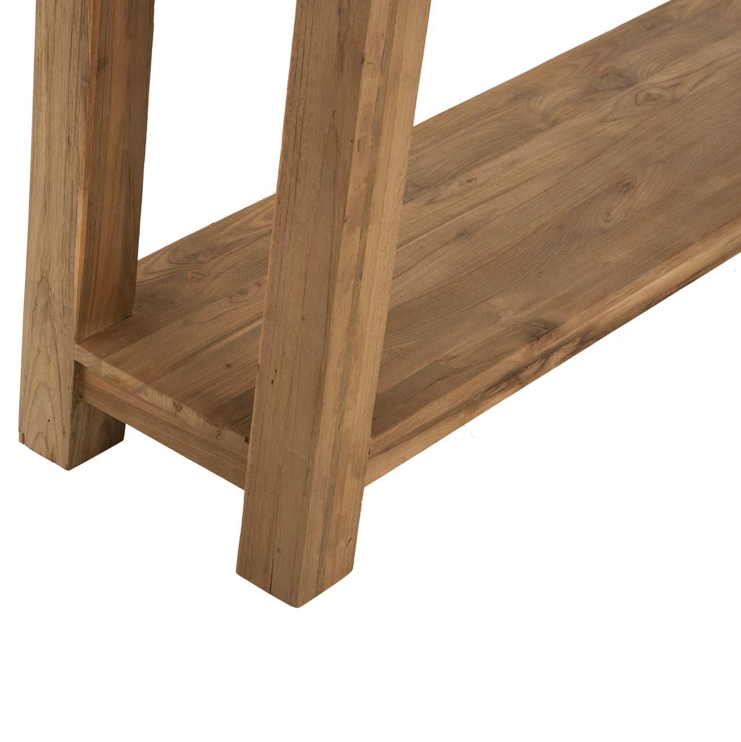 CONSOLE NO DRAWER HM9554 MADE OF RECYCLED TEAK WOOD 240x45x91Hcm.