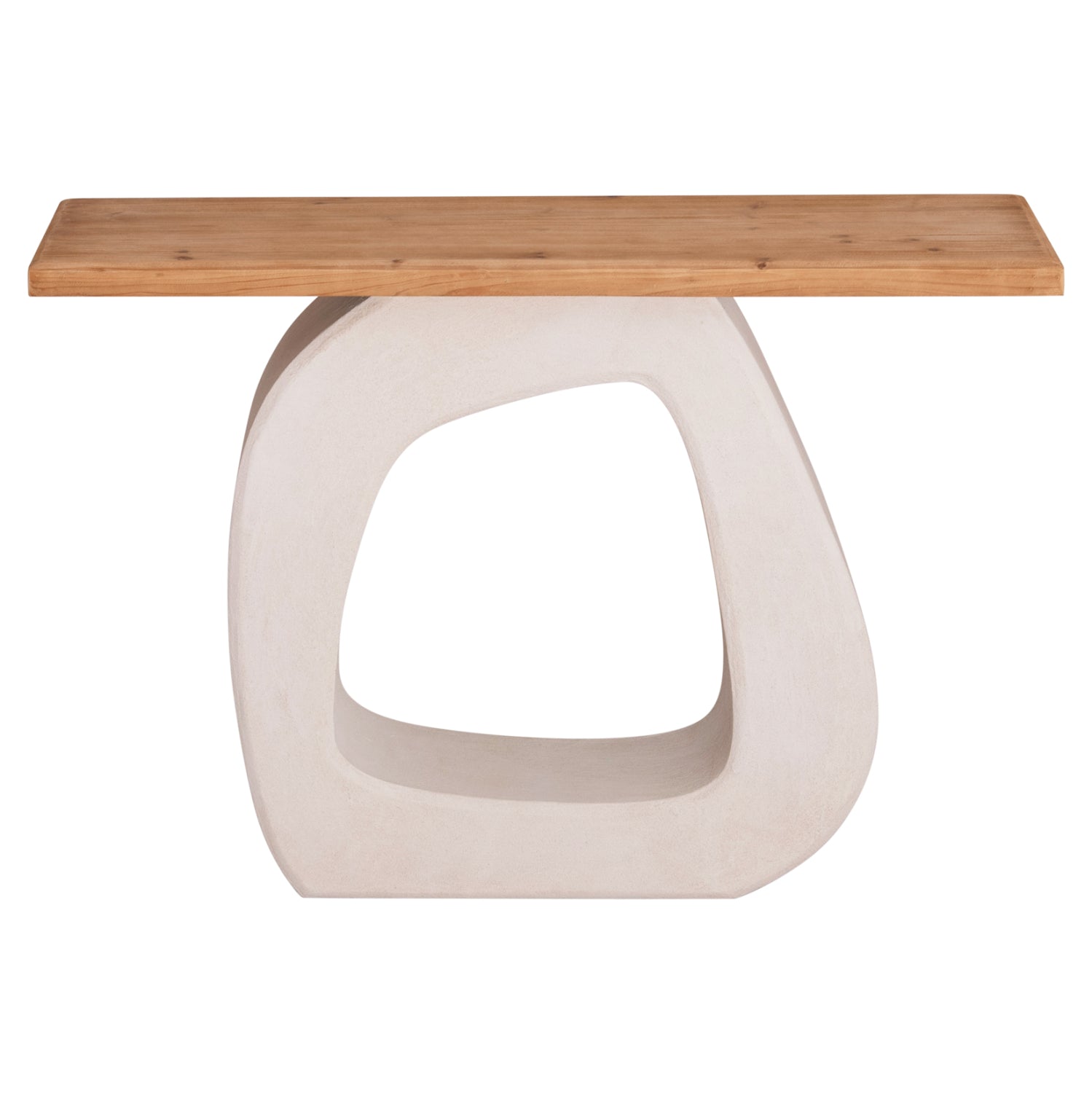 CONSOLE SERIES SANTORINI HM18043 FIR WOOD TABLETOP-MDF BASE IN OFF-WHITE 120x38x83Hcm.