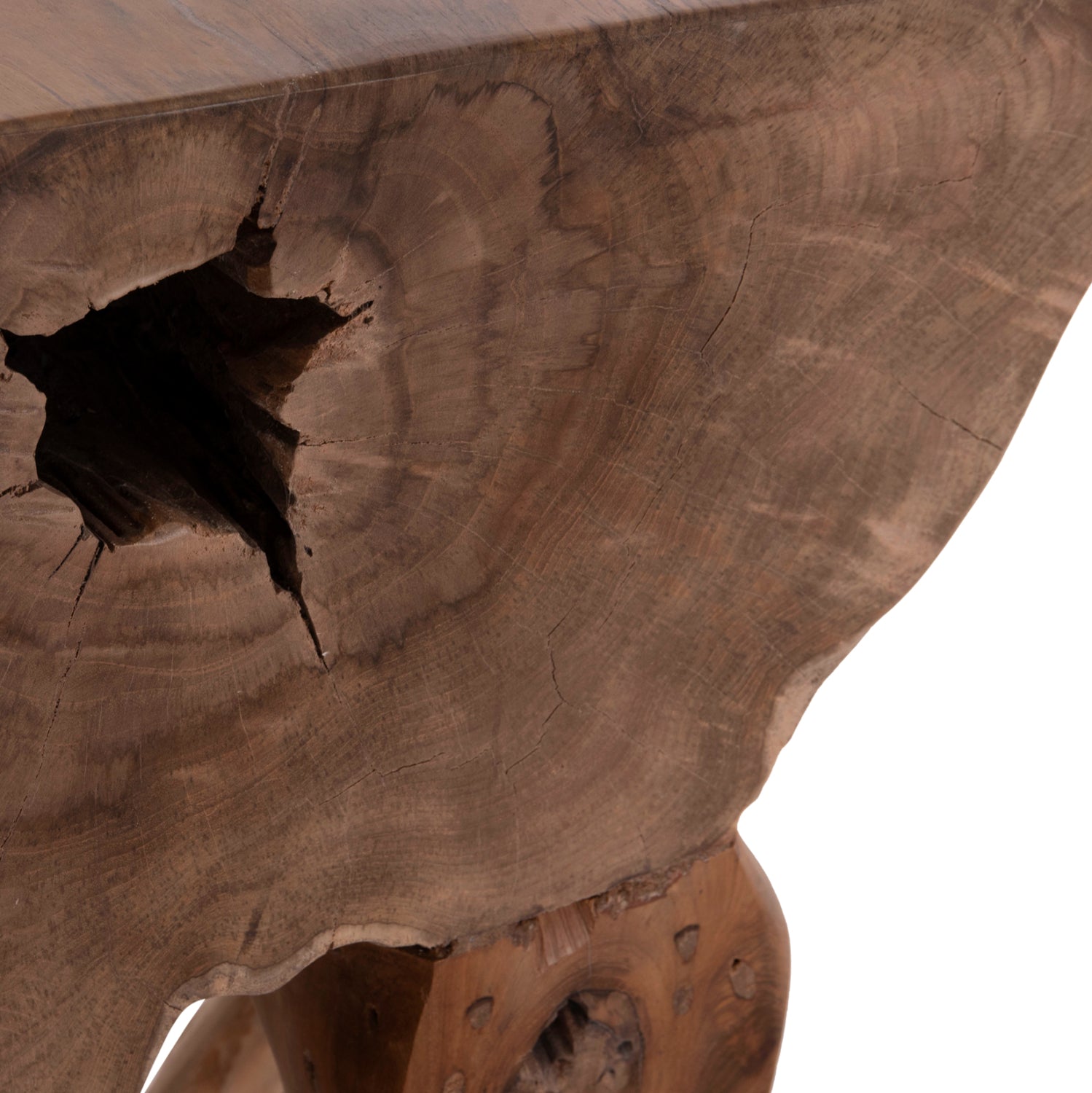 CONSOLE GRIMAL HM18298 TEAK WOOD (ROOT)--NATURAL COLOR 125x46x80Hcm.