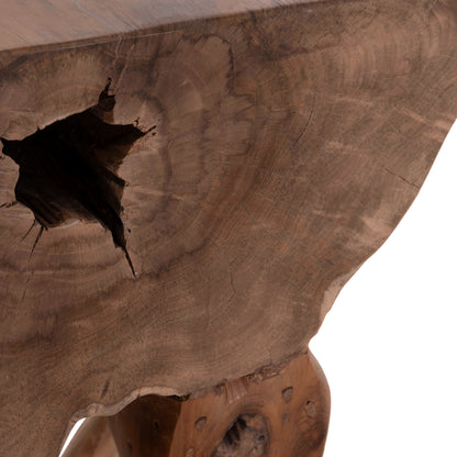 CONSOLE GRIMAL HM18298 TEAK WOOD (ROOT)--NATURAL COLOR 125x46x80Hcm.