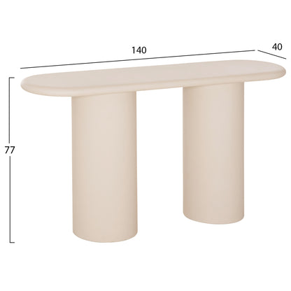 CONSOLE KENJI HM6584.02 FIBER CEMENT IN LIGHT BEIGE--140x40x77Hcm.