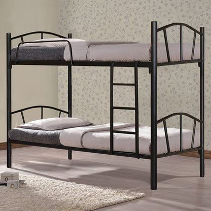 Bed Bunk metallic Floor HM328.01 Black 90x190 cm