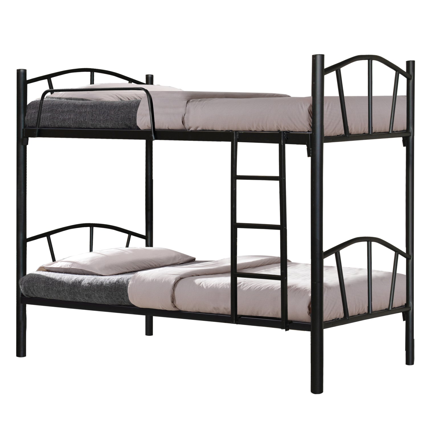 Bed Bunk metallic Floor HM328.01 Black 90x190 cm
