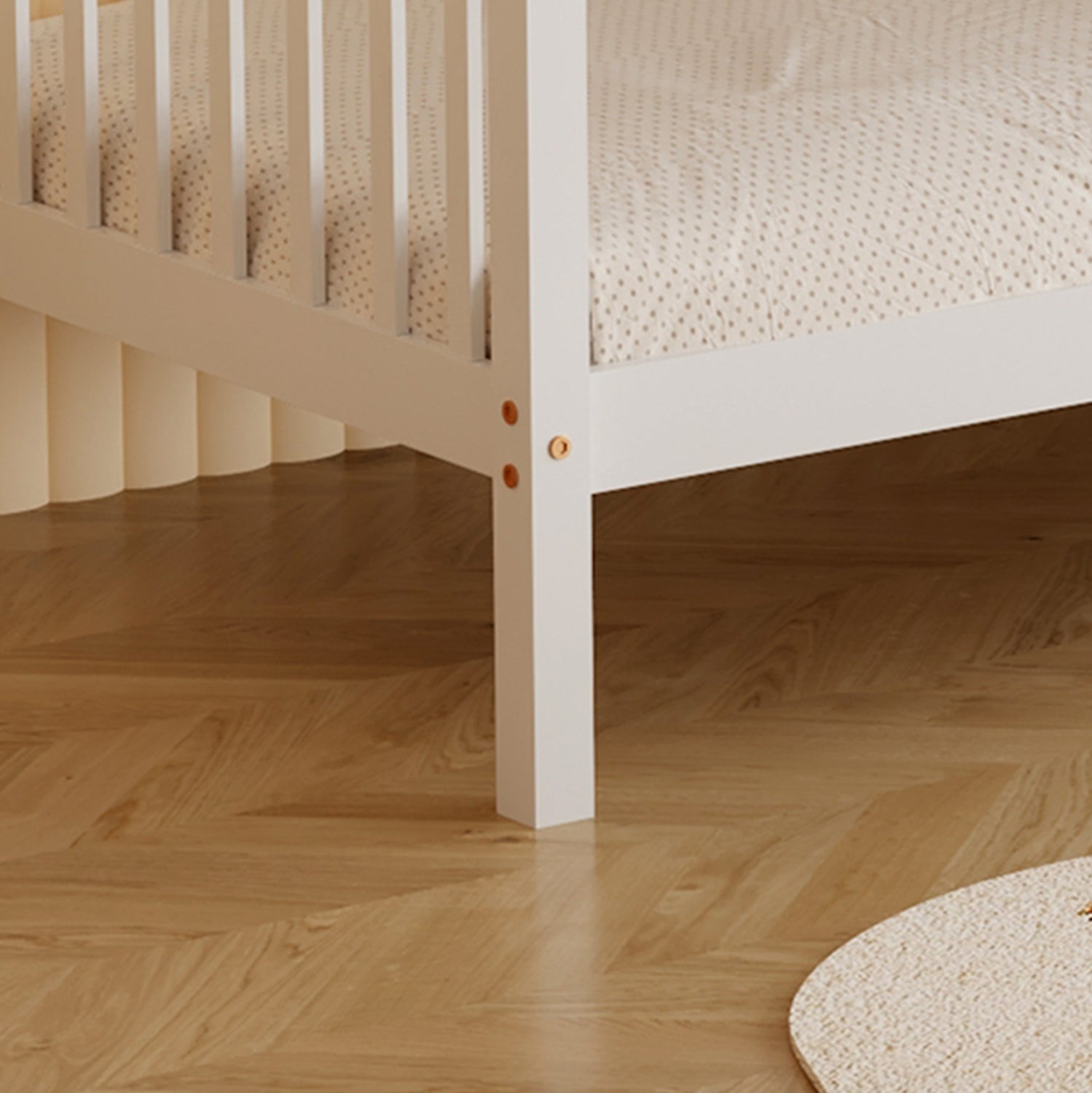BUNK BED WITH 2 MATTRESSES LANTAI HM21307.01 PINE WOOD IN WHITE--FOR MATTRESSES 90x190cm