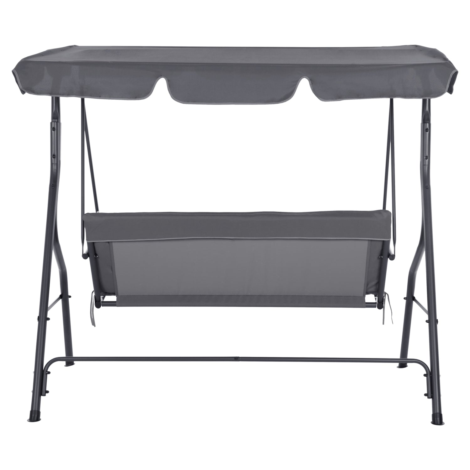 PORCH SWINGER 3-SEATER WITH SUNSHIELD LIKID HM5979.01 METAL FRAME AND FABRIC IN GREY 170x110x153Hcm.