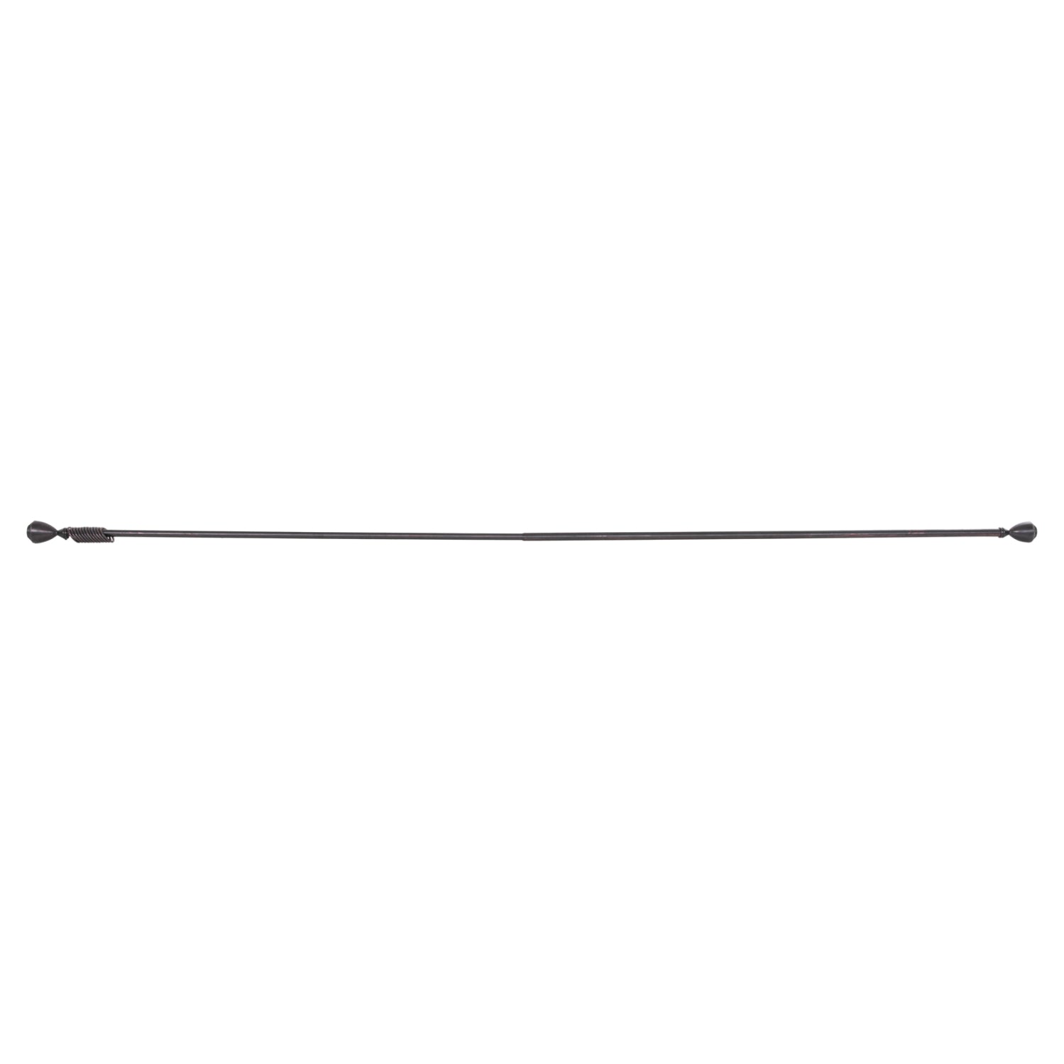 METAL CURTAIN ROD HM11280.03 FOLDABLE IN BLACK-RED COLORING WITH CONE ENDS 110-210cm.