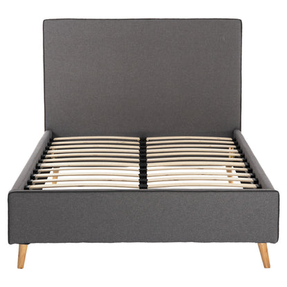 BED MAYLIN HM598.10 GREY FABRIC & DARK GREY RAIL FOR MATTRESS 120x200cm.