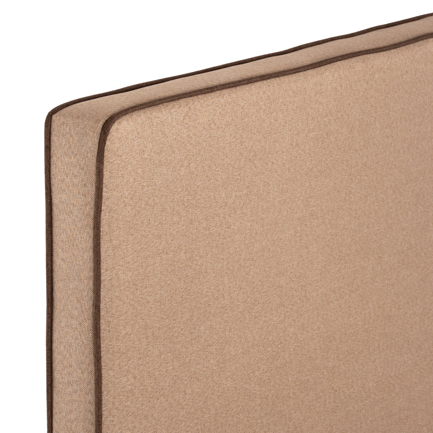 BED INDRA FB9662.02 BEIGE FABRIC BROWN RAIL FOR MATTRESS 160X200cm.
